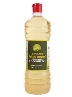 AROKIYAM Cold Pressed Coconut oil (ஆரோக்கியம் வாகை மரச்செக்கு தேங்காய் எண்ணெய்)
