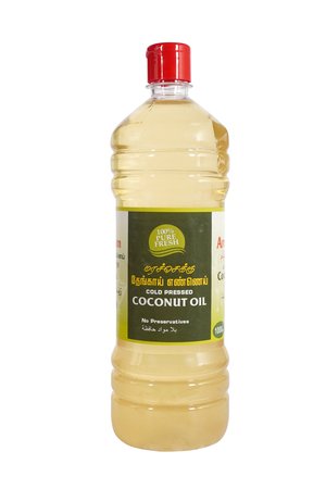 AROKIYAM Cold Pressed Coconut oil (ஆரோக்கியம் வாகை மரச்செக்கு தேங்காய் எண்ணெய்)